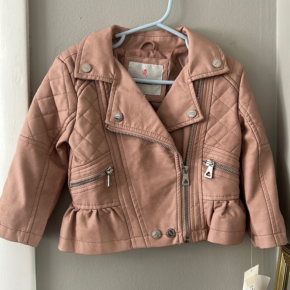Girls size 24 months urban republic faux leather jacket